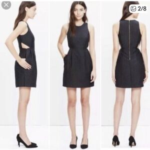 Madewell Black Nightfall Jacquard Cut out Dress size 2 #1012